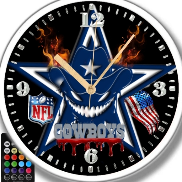 Dallas Cowboys led lights clock - Picture 3 of 3